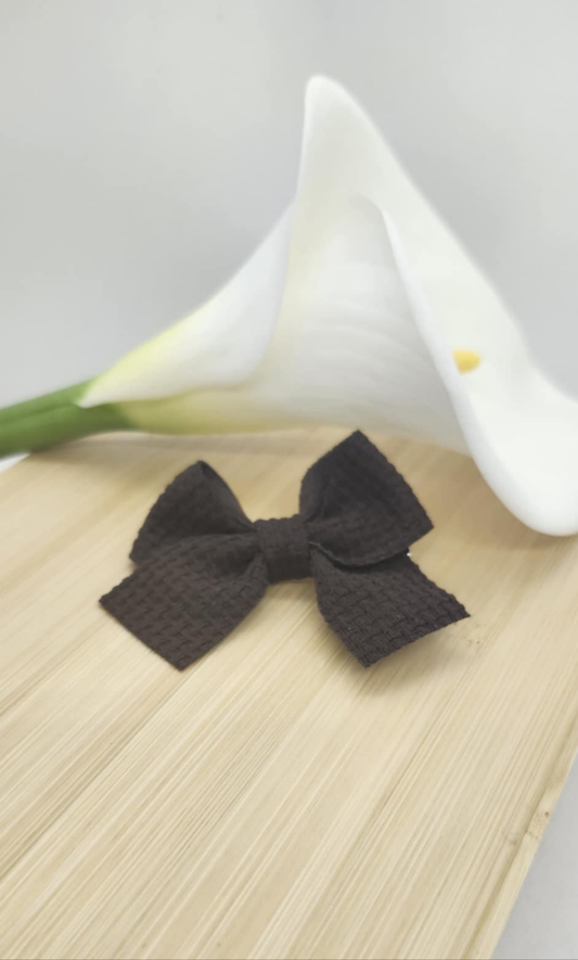 Barrette nœud Marron